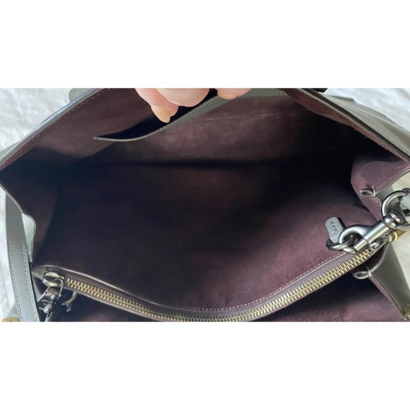 Coach 1941 Cooper Carryall Rivets Heather Gray Glovetanned Leather 31932 Rogue - Picture 7 of 12